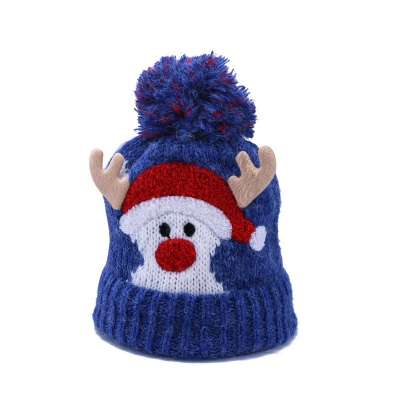 Kids Moose Brushed Knitted Hat Extra Warm Children Christmas Hat